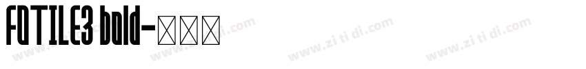 FOTILE3 bold字体转换